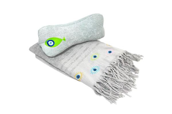 Grey Evil Eye Towel Set